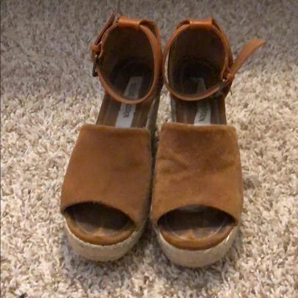 Steve Madden Espadrille wedges -cognac color - Picture 2 of 4